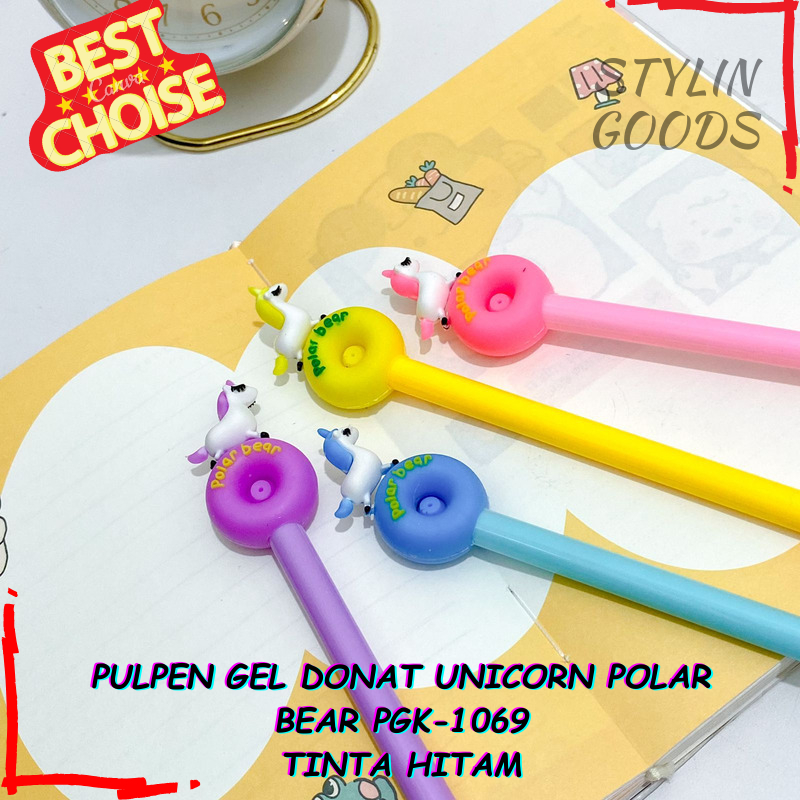 

PGK-1069 PULPEN PEN GEL DONAT UNICORN POLAR BEAR /BOLPEN PENA TINTA HITAM / TERSEDIA 4 VARIAN WARNA PULPEN DONAT UNICORN POLAR / ALAT TULIS SEKOLAH KANTOR MURAH BISA COD ( TINTA DI JAMIN NYATA )