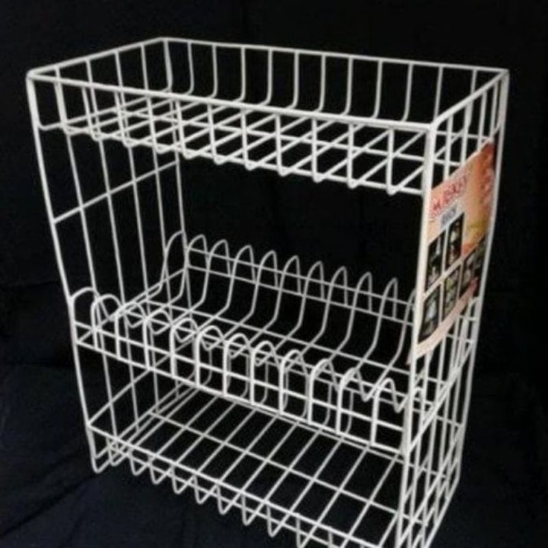 Rak Piring Gelas Susun 3 Besi