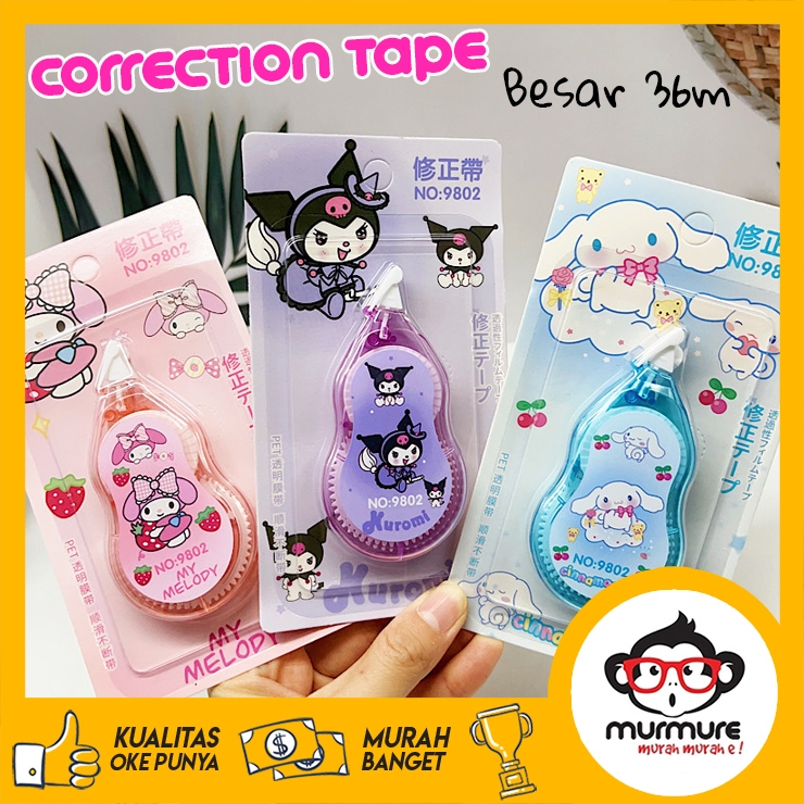 

MURMURE | CORRECTION TAPE 36 METER SANRIO CORRECTION TAPE BESAR 36