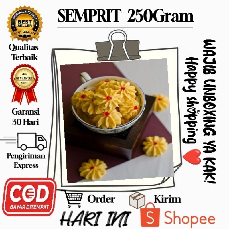 

KUE KERING SEMPRIT || Kue semprit isi 250gram || Homemade