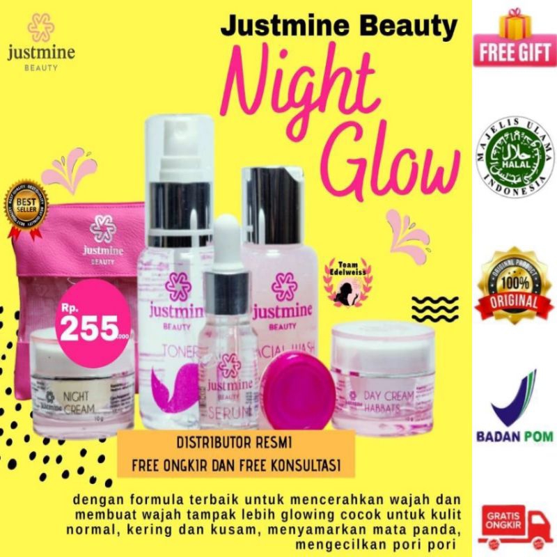 Skincare Remaja Bpom Justmine Beauty Night Glow