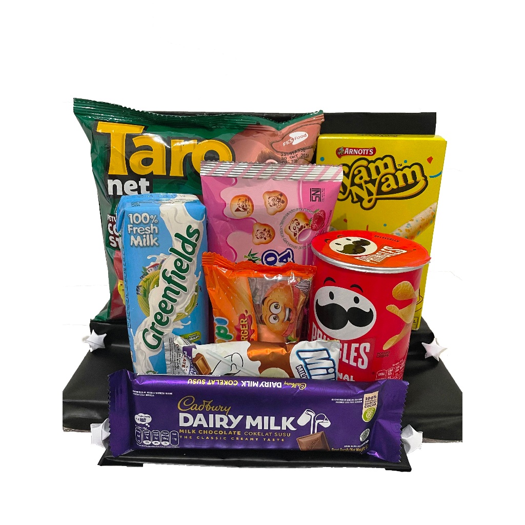 

Snack Tower / Mading Snack / Bingkisan / Hampers Custom Nama & Tulisan