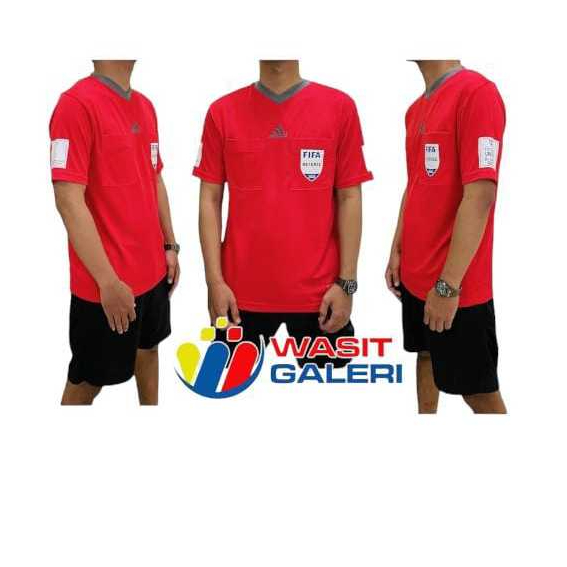JERSEY WASIT ADDS PIALA DUNIA 2022 ( SAKU FIFA REFEREE 2022, KANAN FIFA WORLD CUP QATAR 2022, KIRI F