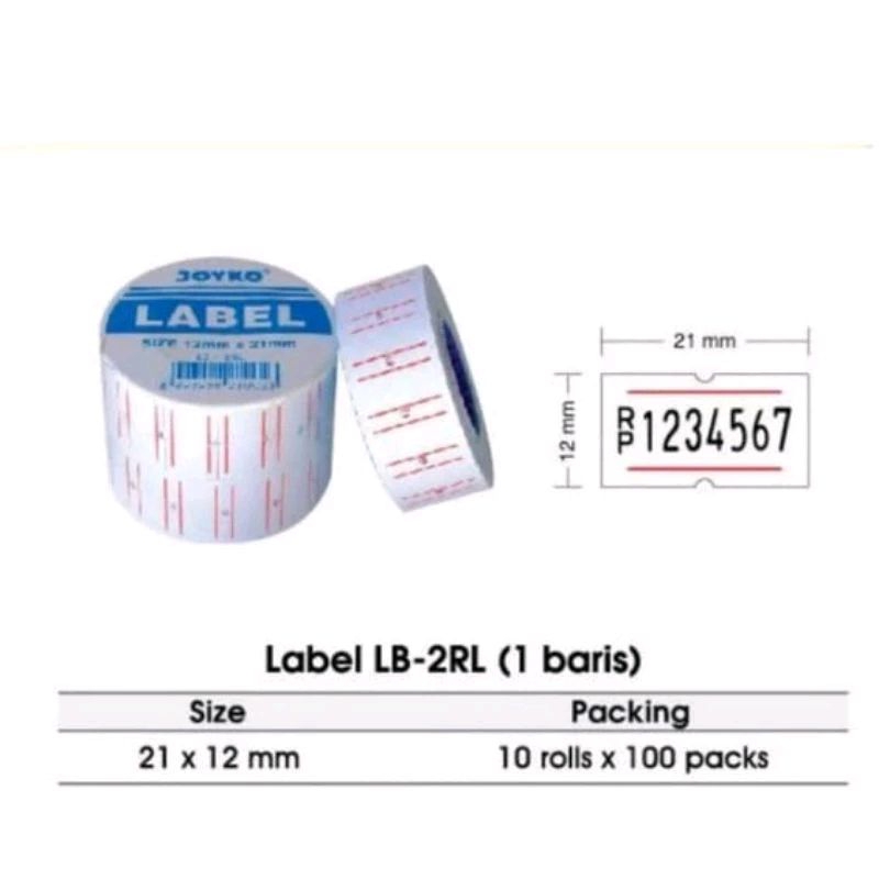 

Label Harga JOYKO isi 10 Roll