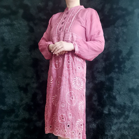 COD Tunik Atasan Silky Motif Bordir Fashion Wanita / Baju Wanita Murah Meriah Berkualitas