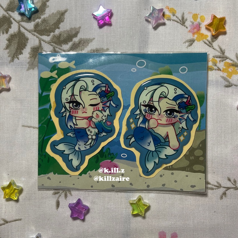 

[Killz] Sticker Timbul Glow in The Dark Neuvillette Mermaid || Genshin
