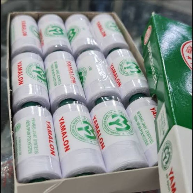 Yamalon Benang Jahit 500 Yard Kode Warna Putih Murah/Grosir/Vir