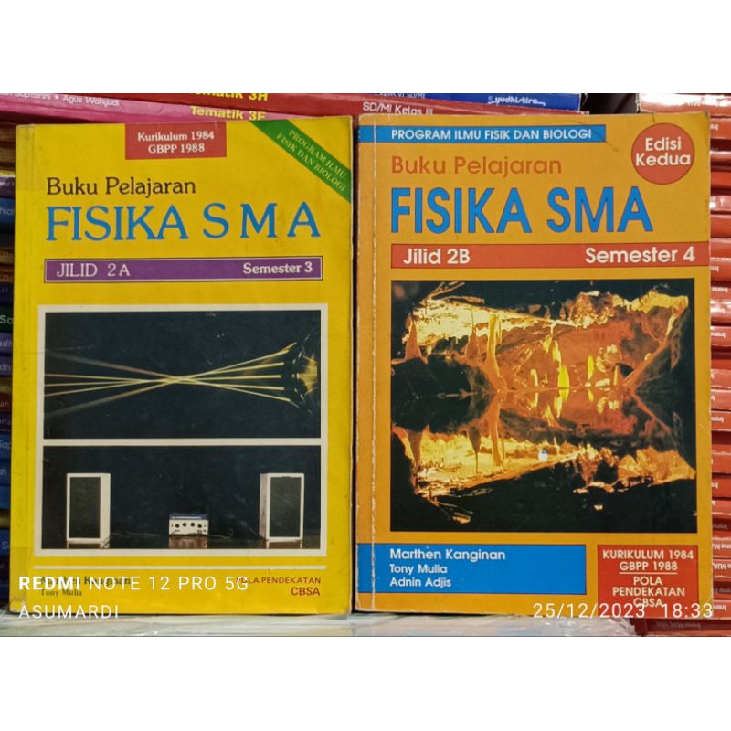 Buku Pelajaran FISIKA 2AB untuk SMA Kelas 11 K1984 GBPP 1988