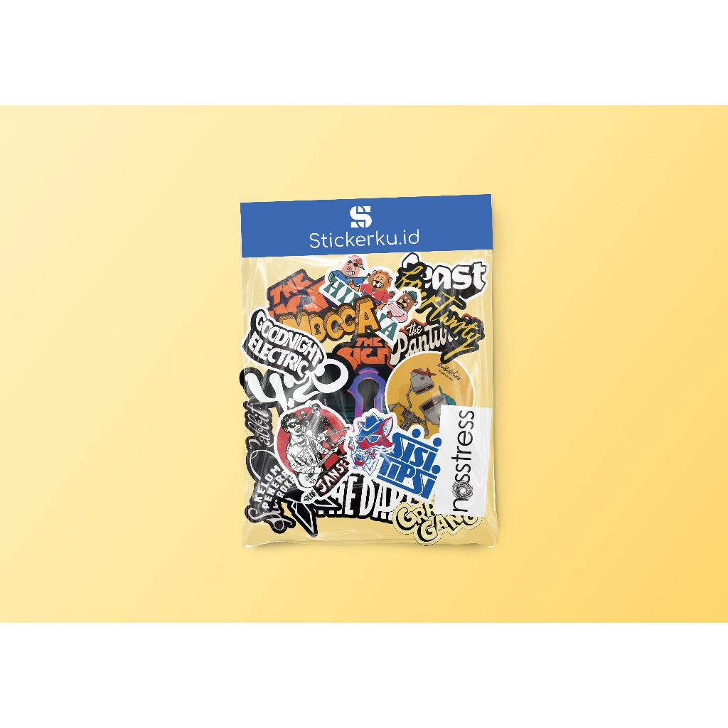 

STICKER PACK BAND INDIE - STIKER BAND - STICKER AESTHETIC - STICKER LAPTOP TUMBLER HP - VOL 1