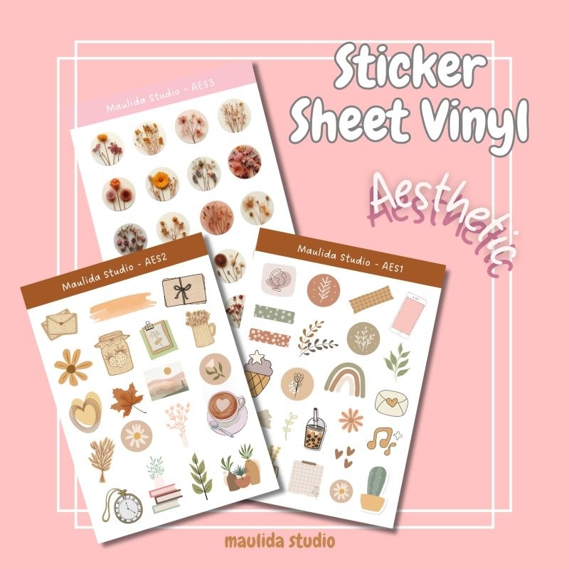 

Sticker sheet jurnal| Journal Sticker | Sticker sheet aesthetic planner | Sticker Jurnal vinyl