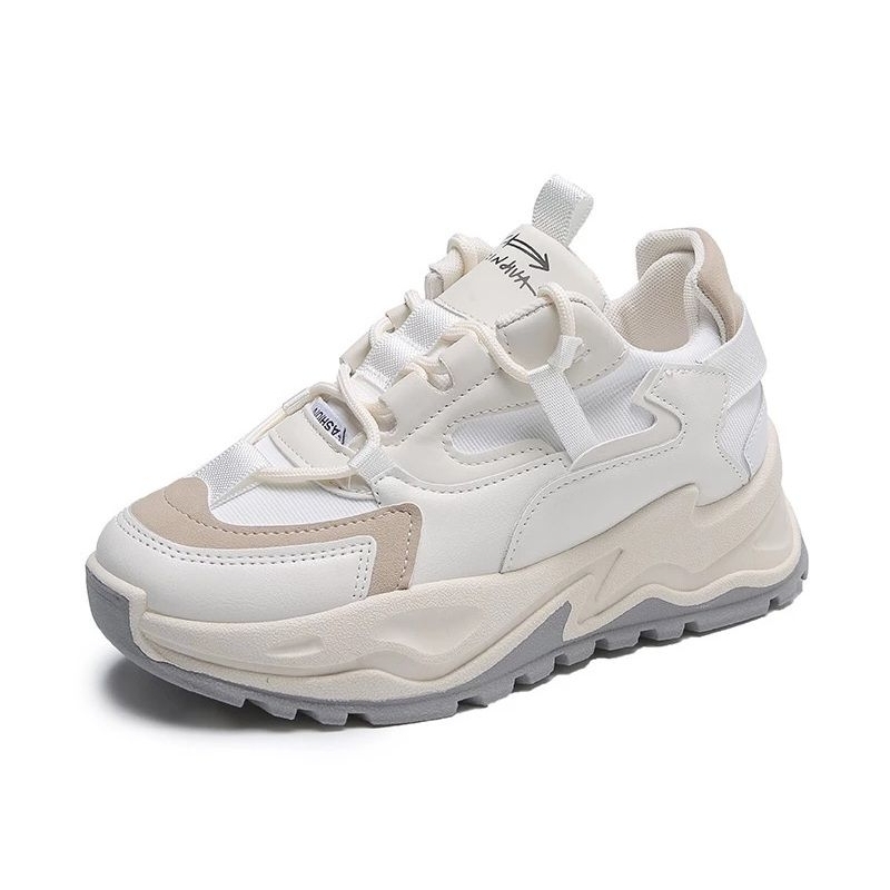 Sepatu Sneakers Wanita Sport Shoes Cewek ready warna Cream Krem Sepatu Sneakers Wanita Cewek Korea K