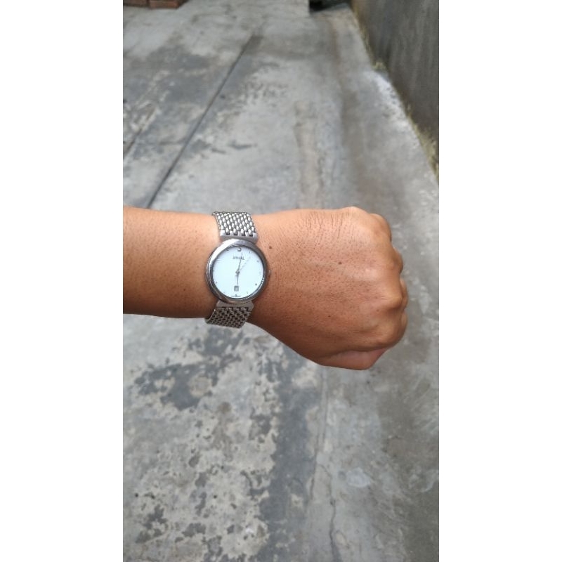 jam jovial swiss quartz second  bekas original swiss made