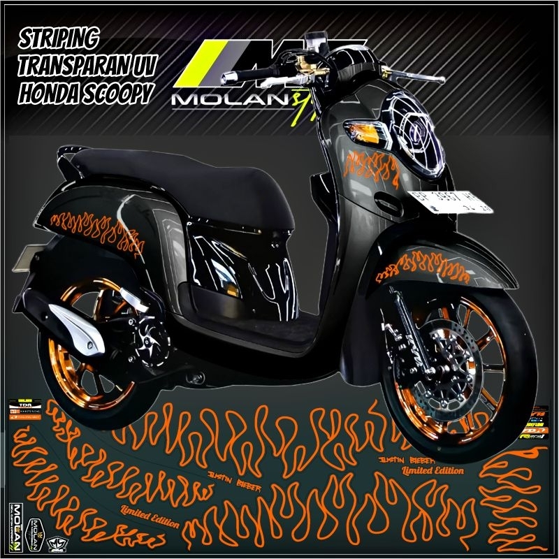 Decal Sticker Striping Variasi Transparan Uv Scoopy Api New Scoopy Api Scoopy Karbu Api Scoopy Fi Ap