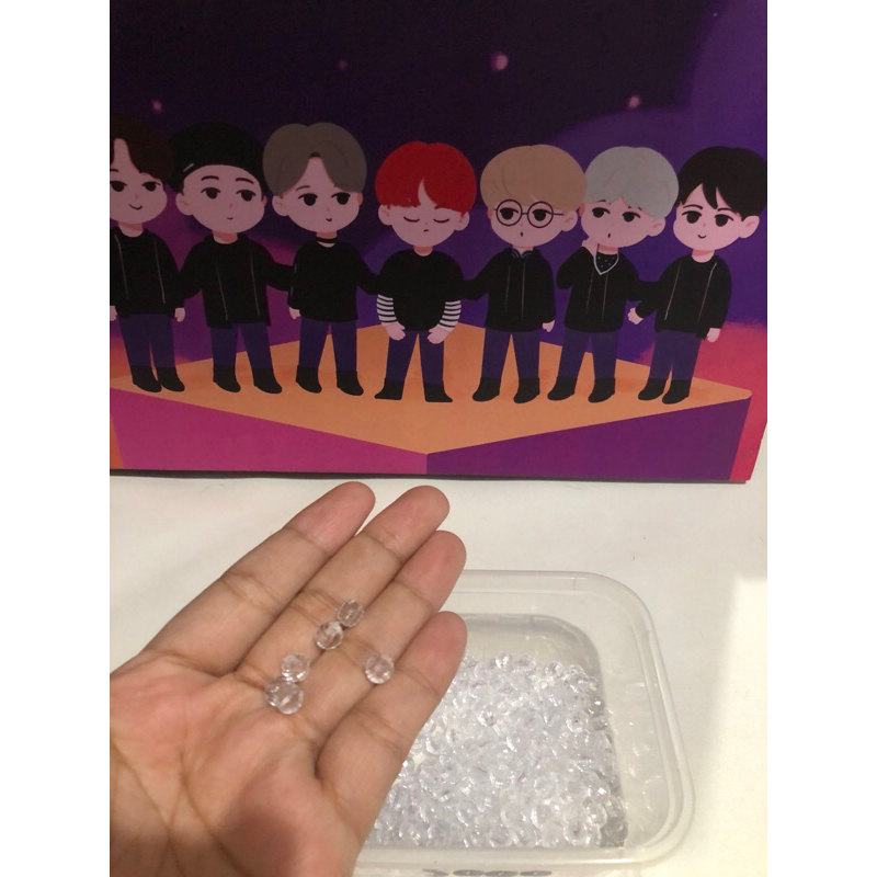 manik bening kecil/manik bening korea /manik kristal/manik kristal kecil