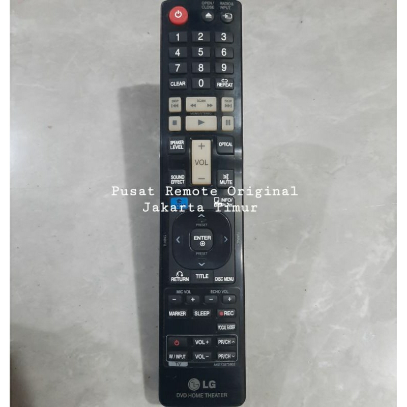 REMOTE REMOT DVD HOME THEATER LG AKB72975902 ORIGINAL