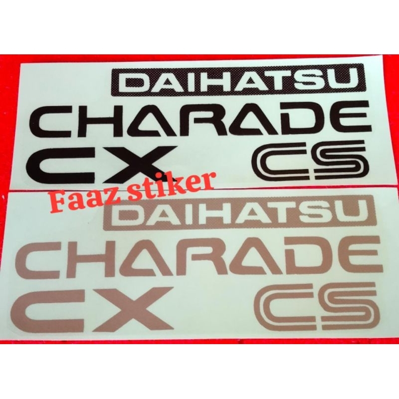 stiker mobil Daihatsu charade cx cs