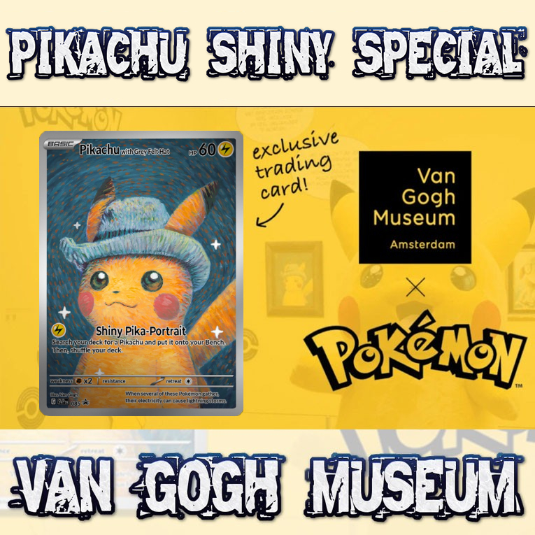 KARTU POKEMON TCG HOLOGRAM SPECIAL PIKACHU SHINY VAN GOGH MUSEUM