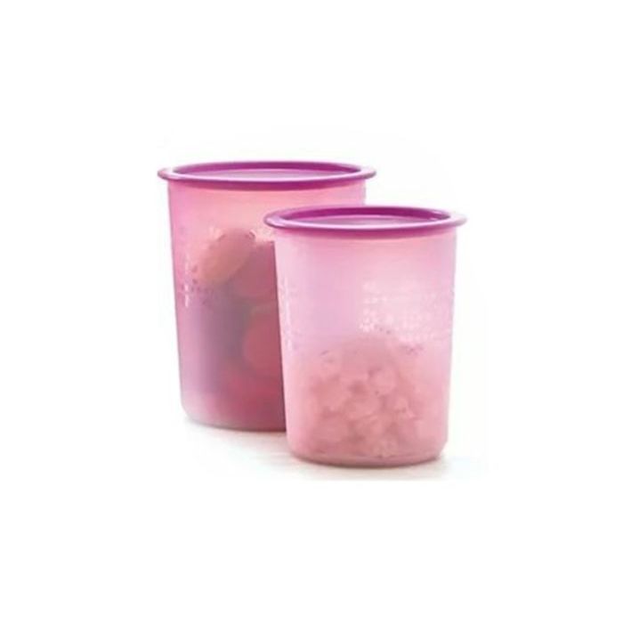 TUPPERWARE TOPLES WADAH PLASTIK MOSAIC CANISTER SMALL (2) PURPLE 1.9 L 1.2 L