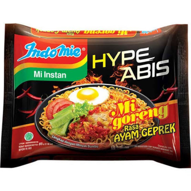 

NOODLES/MIE INSTANT INDOMIE GORENG HYPEABIS AYAM GEPREK SATUAN