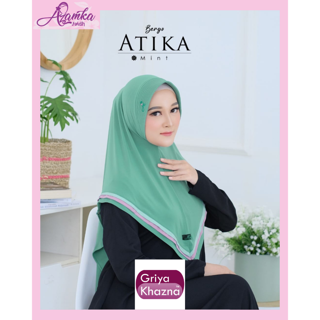 Azamka Kerudung Jilbab Daily Wanita Dewasa Bergo Atika