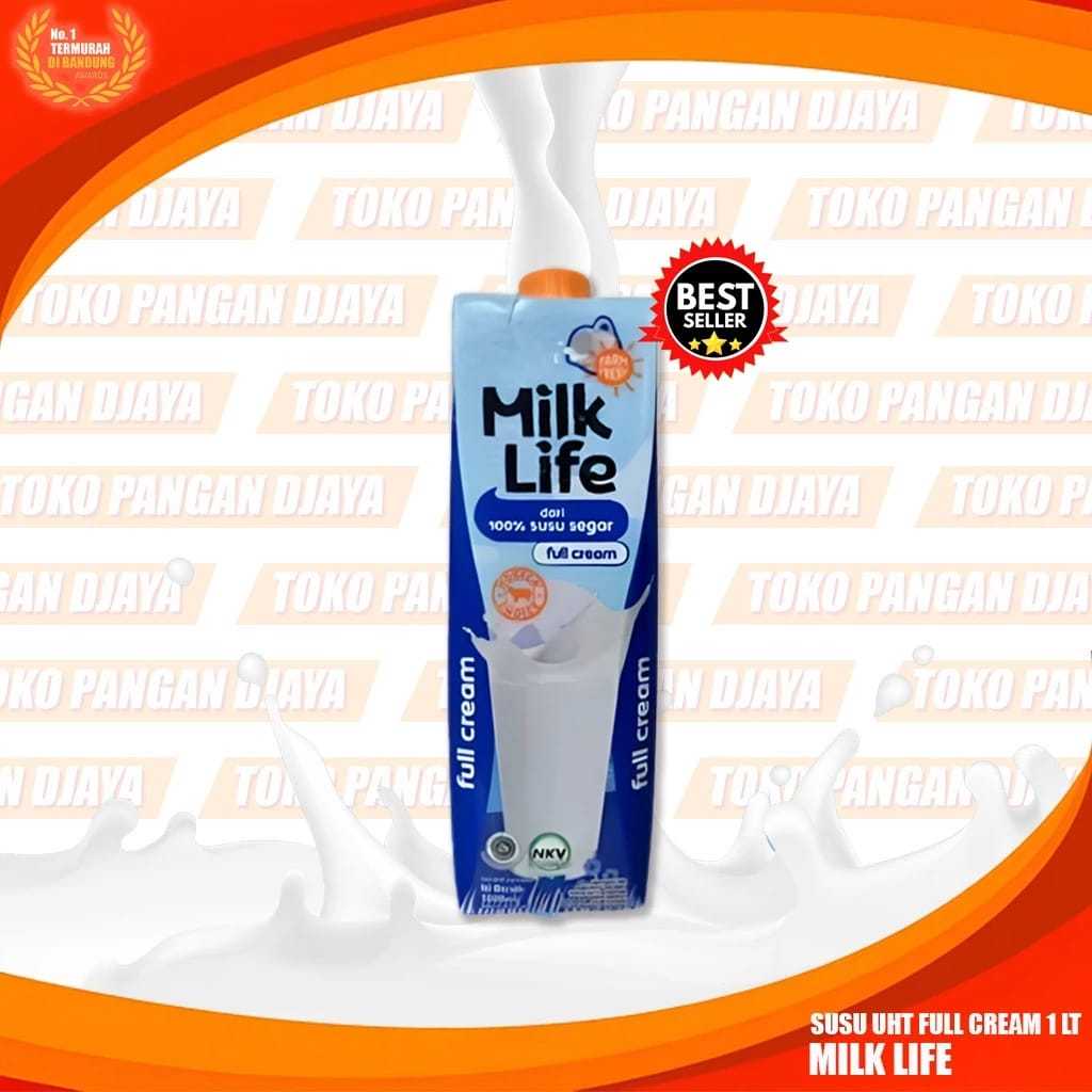 

SUSU UHT FULL CREAM MILK LIFE MURAH/SUSU UHT MILK LIFE 1 LITER