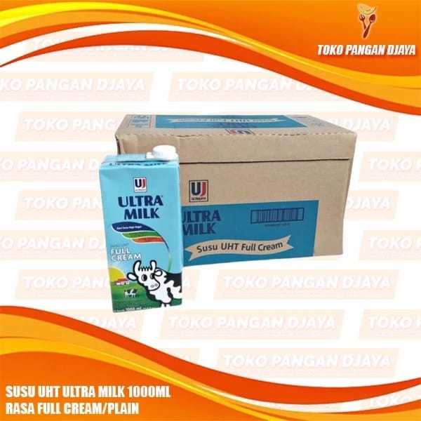 

SUSU UHT Ultra Jaya Full Cream 1 Liter isi 12 pcs KHUSUS INSTANT KURIR