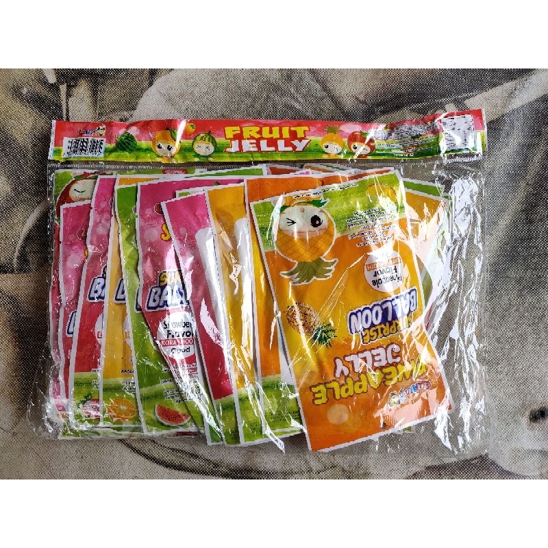 

Permen Cemilan Snack Ulang Tahun Fruit Jelly/ Fruit Jelly Permen Ulang Tahun Hadiah Balon Isi 30 Pcs