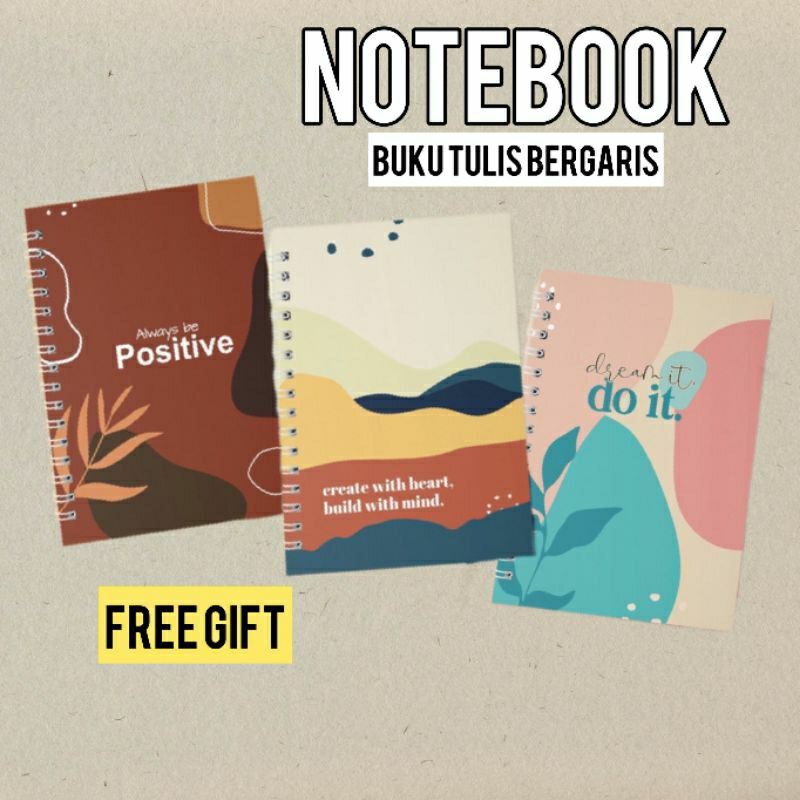 

FREE GIFT✨ NOTEBOOK AESTETIK, STABILO DUA SISI, MINI POUCH