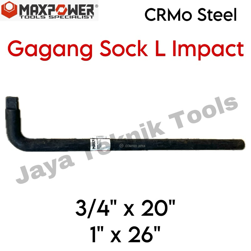 Gagang Sok Impact L Maxpower Handle Sock 3/4 1 inch Socket