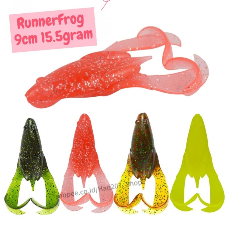 Soft Lure RunnerFrog 9cm 15.5gram / Skipping Lure untuk Ikan Toman / Gabus Babon