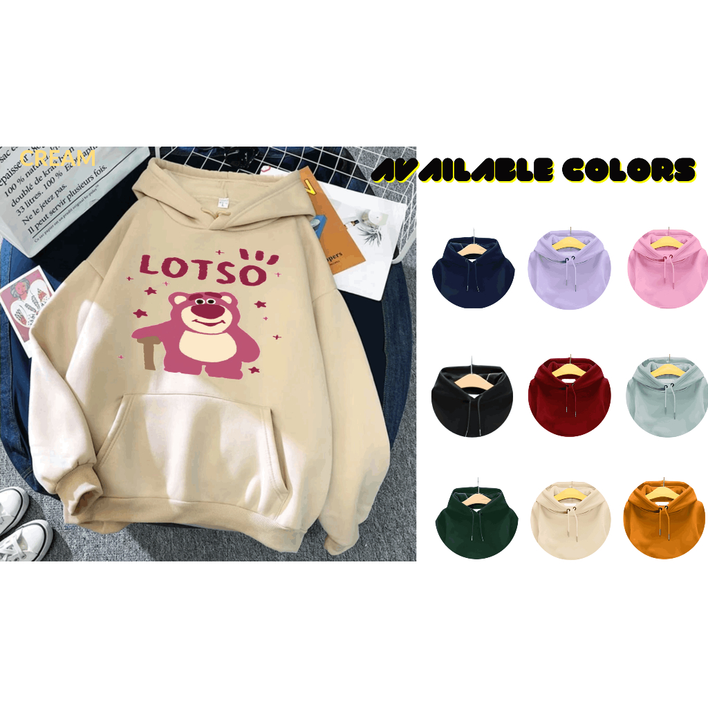 Sweater Hoodie Anak Laki Laki Dan Perempuan Lotso Gemoy Jaket Hudi Anak Usia 5 6 7 8 9 10 11 12 13 1