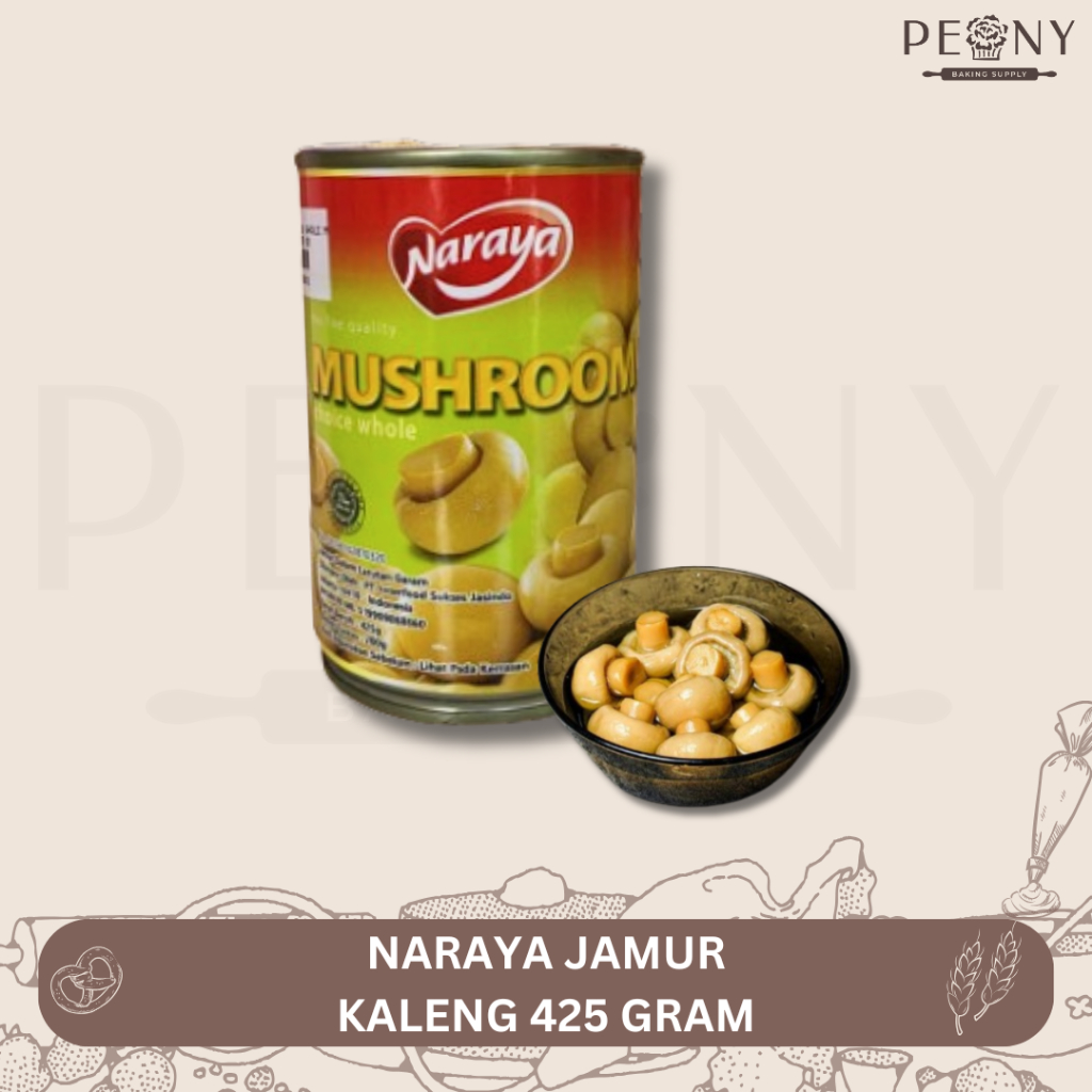 

NARAYA MOKOU WHOLE MUSHROOM 425 GR/ JAMUR KALENG/ MAKANAN INSTAN