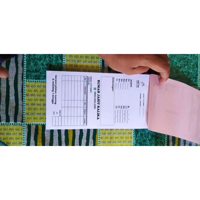 

Cetak Nota 1/3 Folio Custom Free Desain