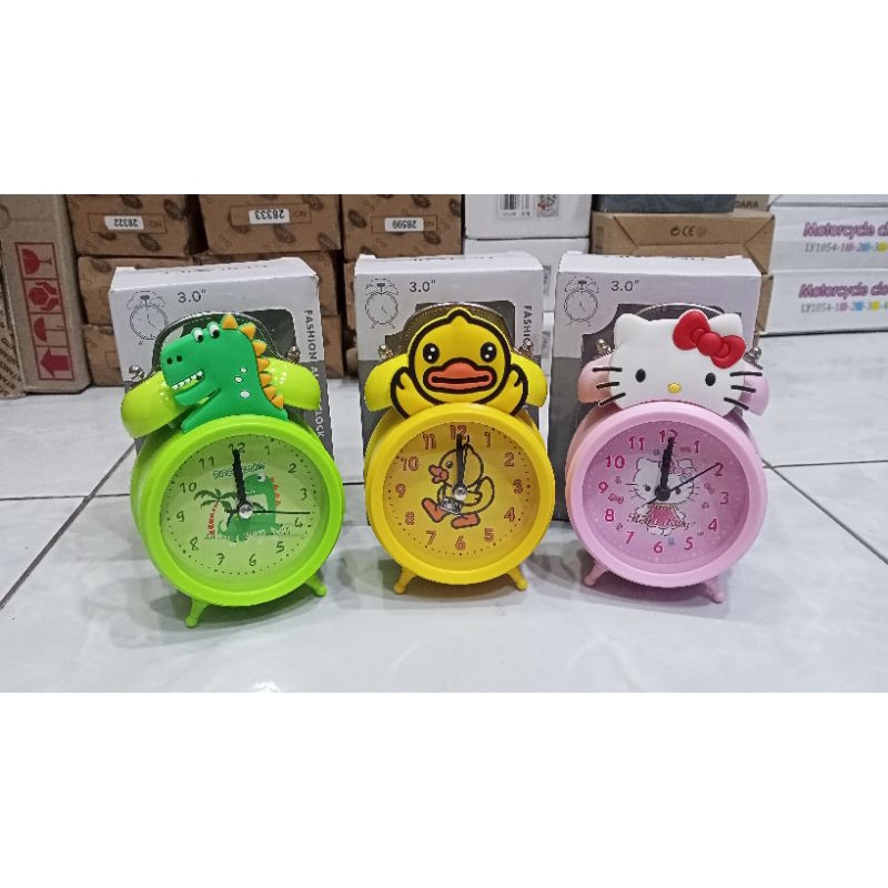 jam weker alarm kecil karakter