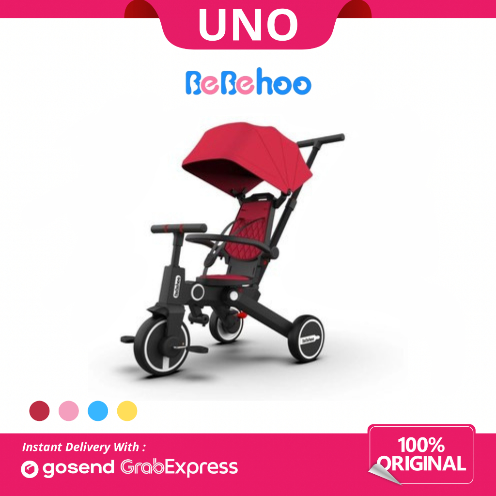 BEBEHOO GEN 2 7IN1 SMART FOLDING TRIKE STROLLER - Sepeda Anak 7 in 1