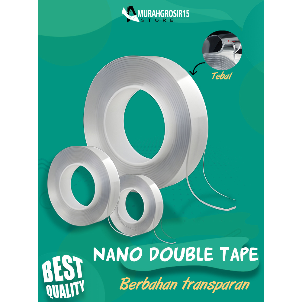 

NANO DOUBLE TAPE TRANSPARAN SERBAGUNA NEW