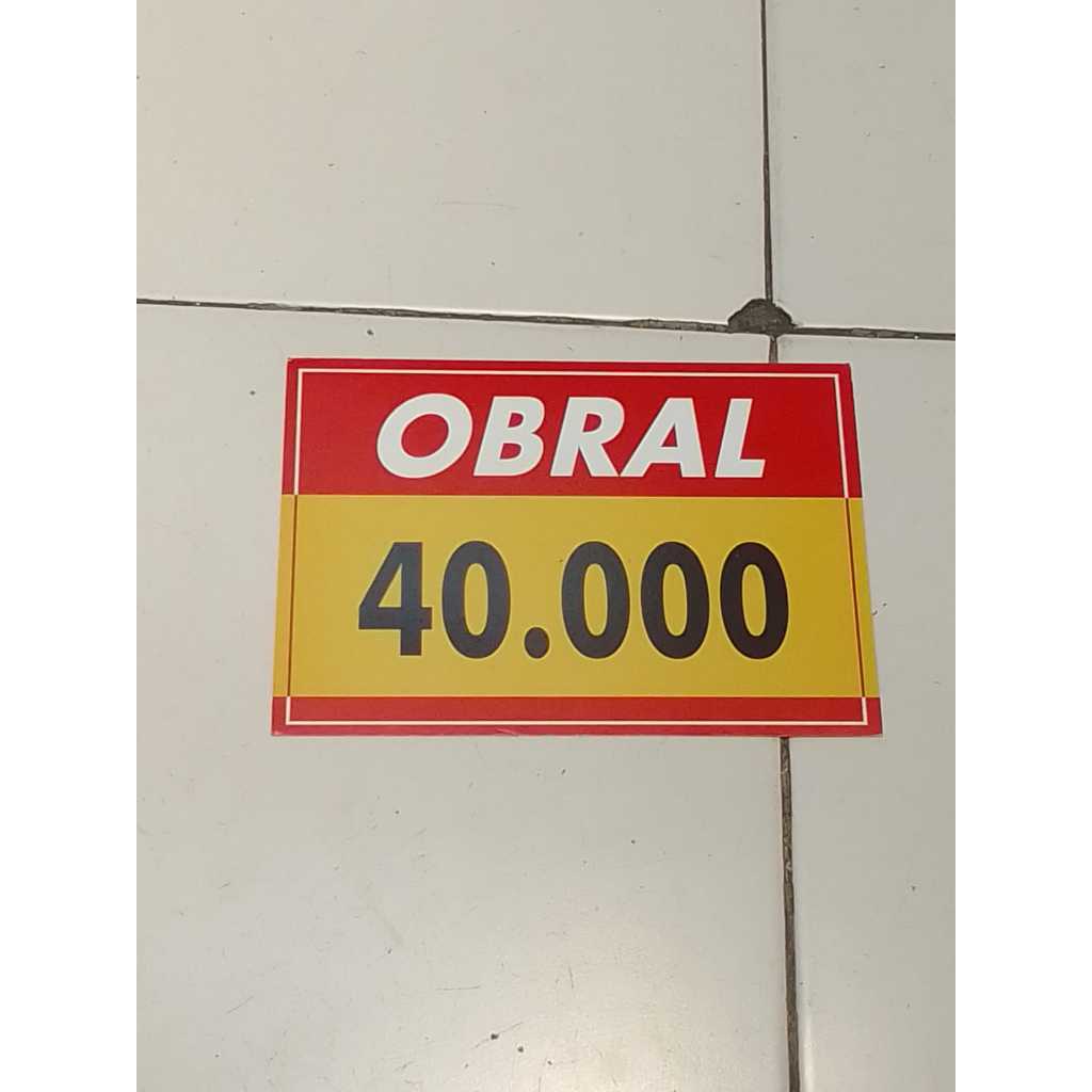 

Kertas Tulisan Harga Bandrol / Kertas Obral Harga Jualan ( OBRAL HARGA 40.000 )