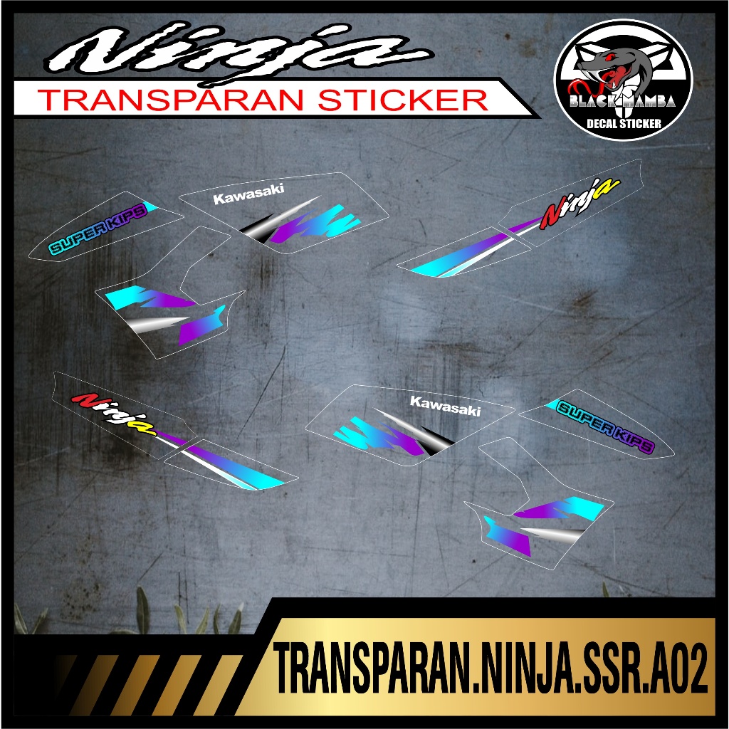 STICKER TRANSPARAN NINJA SSR  STRIPING TRANSPARAN KAWASAKI NINJA SSR CODE A02