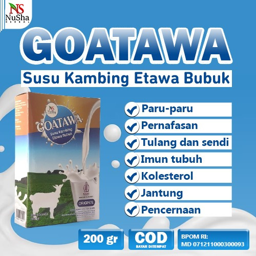 

Susu kambing GOATAWA 200gr original / Susu Kambing etawa bubuk /GOATAWA