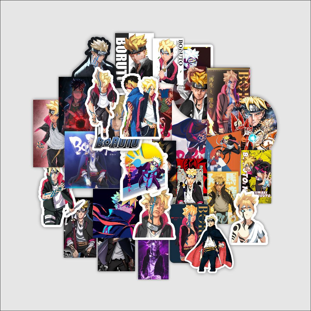 

Stiker Anime BORUTO isi 30 pcs Stiker Anime/Sticker Anime/Stiker kartun/Bahan graftac