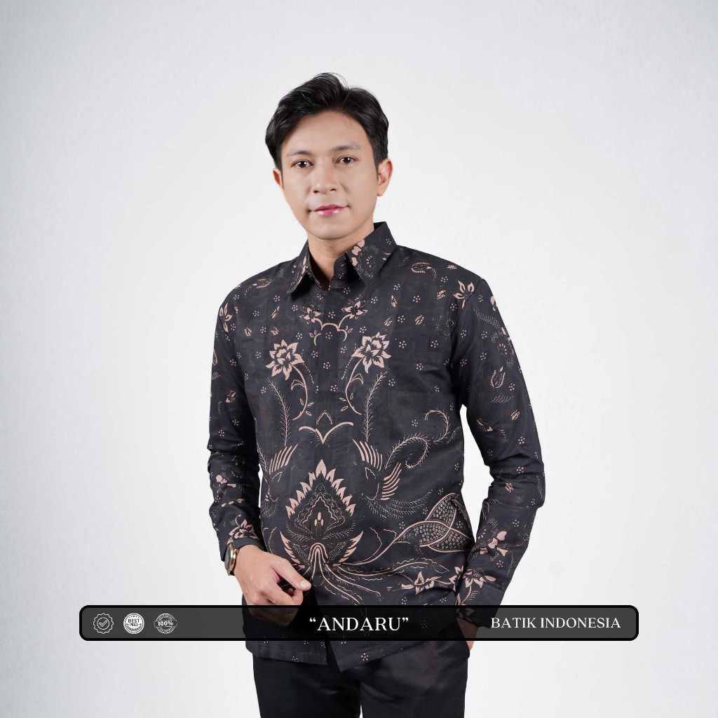 Batik Indonesia Baju Batik Pria Keren Lengan Panjang Premium Modern