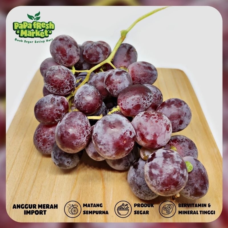 

BUAH ANGGUR MERAH MANIS 500 GR TERMURAh