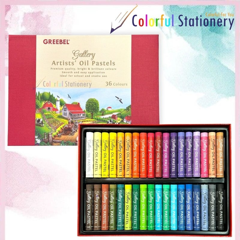 

Kerayon / Crayon Greebel Artists Oil Pastels 36 Warna