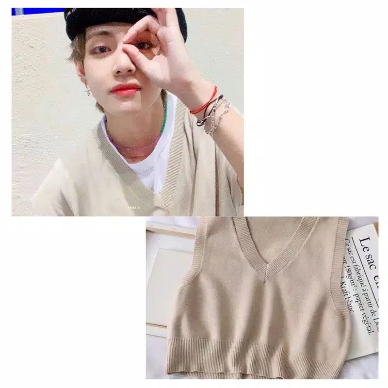 Rompi rajut taekhyung/bts/korea style