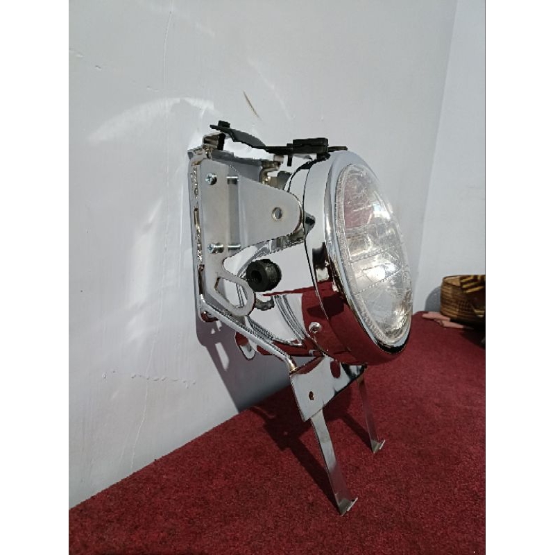 PAKET LAMPU DEPAN NINJA SS SET BREKET LAMPU DAN BREKET SPIDO