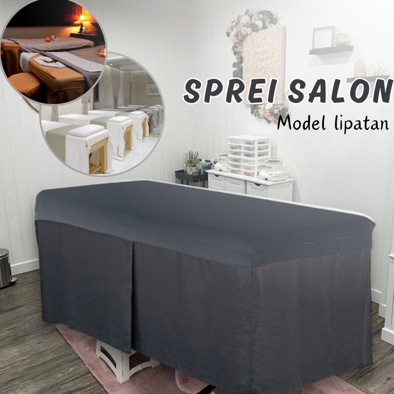 Sprei Bed Salon Rumbai Lipat 3 Sisi Sprei Eyelash Sprei Bed Eyelash Sprei Klinik Kecantikan Sprei Be