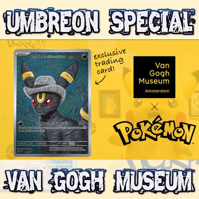 KARTU POKEMON TCG HOLOGRAM SPECIAL UMBREON VAN GOGH MUSEUM