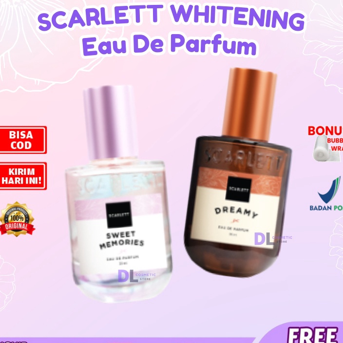 ORIGINAL Scarlett Whitening Parfum Eau De Parfume Sweet Memories Dreamy 3ml By Felicya Angelista