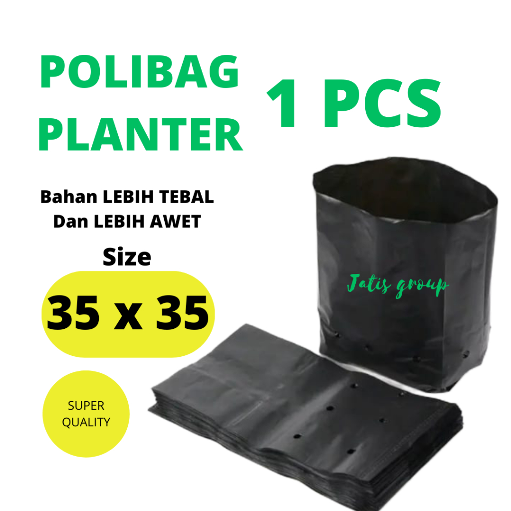 Polybag Tanaman Plastik Polibag Tebal Polibek 35 x 35 Pot