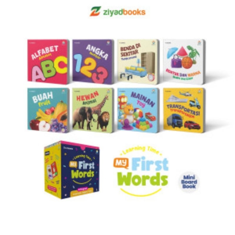8 Boardbook Balita Learning Time My First Word Ziyad Books